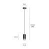 Lampa wisząca  FUMIKO 1 BL/CHROME 816/1 EMIBIG