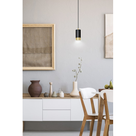 Lampa wisząca  FUMIKO 1 BL/GOLD 817/1 EMIBIG