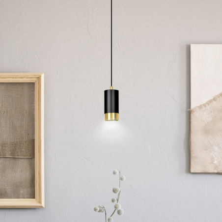 Lampa wisząca  FUMIKO 1 BL/GOLD 817/1 EMIBIG