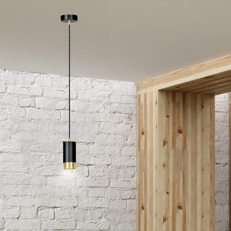 Lampa wisząca  FUMIKO 1 BL/GOLD 817/1 EMIBIG