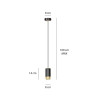 Lampa wisząca  FUMIKO 1 BL/GOLD 817/1 EMIBIG
