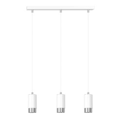 Lampa wisząca  FUMIKO 3 WH/CHROME 814/3 EMIBIG