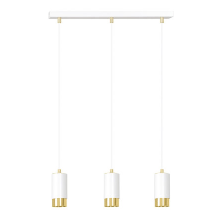 Lampa wisząca  FUMIKO 3 WH/GOLD 815/3 EMIBIG