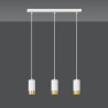 Lampa wisząca  FUMIKO 3 WH/GOLD 815/3 EMIBIG