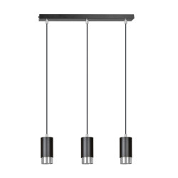 Lampa wisząca  FUMIKO 3 BL/CHROME 816/3 EMIBIG
