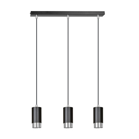 Lampa wisząca  FUMIKO 3 BL/CHROME 816/3 EMIBIG