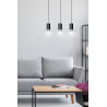 Lampa wisząca  FUMIKO 3 BL/CHROME 816/3 EMIBIG