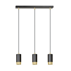 Lampa wisząca  FUMIKO 3 BL/GOLD 817/3 EMIBIG