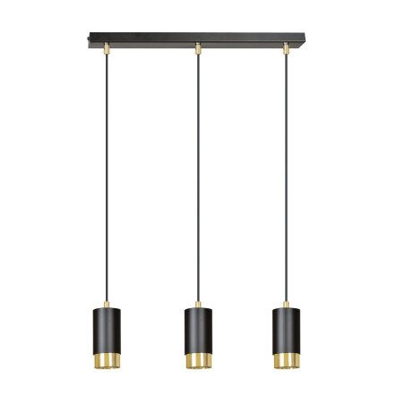 Lampa wisząca  FUMIKO 3 BL/GOLD 817/3 EMIBIG