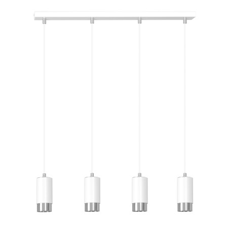 Lampa wisząca  FUMIKO 4 WH/CHROME 814/4 EMIBIG