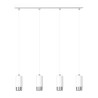 Lampa wisząca  FUMIKO 4 WH/CHROME 814/4 EMIBIG