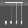 Lampa wisząca  FUMIKO 4 WH/CHROME 814/4 EMIBIG