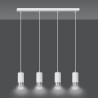 Lampa wisząca  FUMIKO 4 WH/CHROME 814/4 EMIBIG