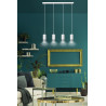 Lampa wisząca  FUMIKO 4 WH/CHROME 814/4 EMIBIG