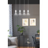 Lampa wisząca  FUMIKO 4 WH/CHROME 814/4 EMIBIG