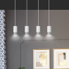 Lampa wisząca  FUMIKO 4 WH/CHROME 814/4 EMIBIG