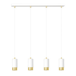 Lampa wisząca  FUMIKO 4 WH/GOLD 815/4 EMIBIG