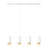 Lampa wisząca  FUMIKO 4 WH/GOLD 815/4 EMIBIG