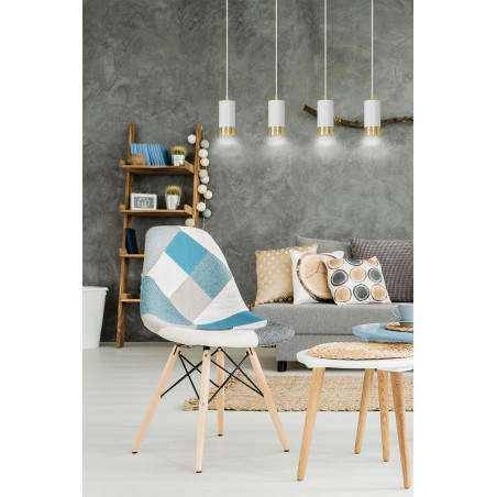 Lampa wisząca  FUMIKO 4 WH/GOLD 815/4 EMIBIG