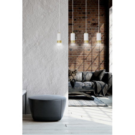 Lampa wisząca  FUMIKO 4 WH/GOLD 815/4 EMIBIG