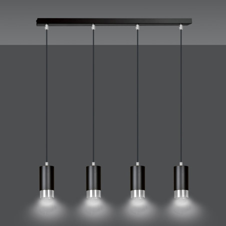 Lampa wisząca  FUMIKO 4 BL/CHROME 816/4 EMIBIG