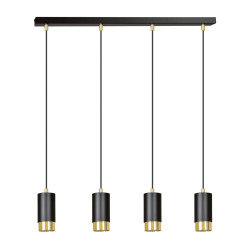 Lampa wisząca  FUMIKO 4 BL/GOLD 817/4 EMIBIG