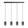 Lampa wisząca  FUMIKO 4 BL/GOLD 817/4 EMIBIG