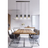 Lampa wisząca  FUMIKO 4 BL/GOLD 817/4 EMIBIG