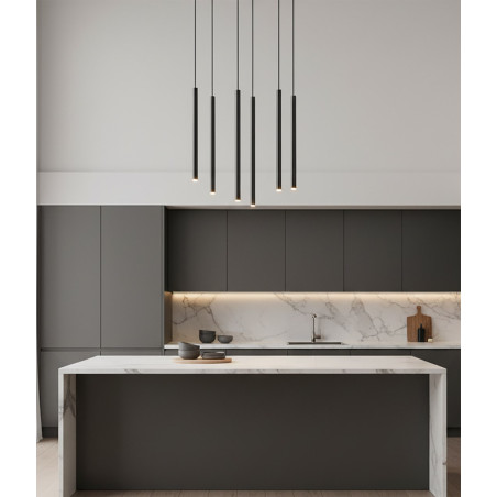 Lampa wisząca  SELTER 6 BLACK 552/6 EMIBIG
