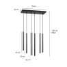 Lampa wisząca  SELTER 6 BLACK 552/6 EMIBIG