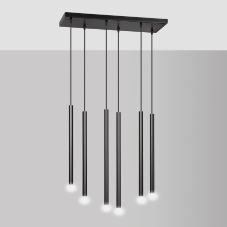 Lampa wisząca  SELTER 6 BLACK 552/6 EMIBIG