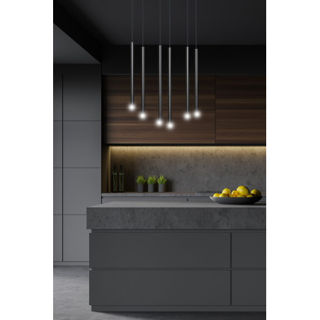 Lampa wisząca  SELTER 6 BLACK 552/6 EMIBIG