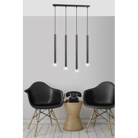 Lampa wisząca  SELTER 4 BLACK 552/4 EMIBIG