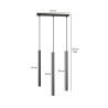 Lampa wisząca  SELTER 3 BLACK 552/3 EMIBIG
