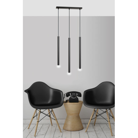Lampa wisząca  SELTER 3 BLACK 552/3 EMIBIG
