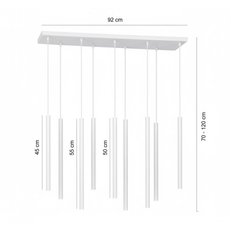 Lampa wisząca  SELTER 9 WHITE 553/9 EMIBIG