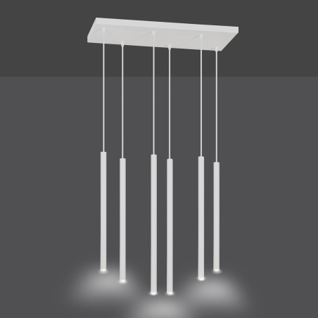 Lampa wisząca  SELTER 6 WHITE 553/6 EMIBIG