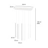 Lampa wisząca  SELTER 6 WHITE 553/6 EMIBIG