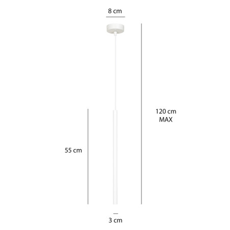 Lampa wisząca  SELTER 1 WHITE 553/1 EMIBIG