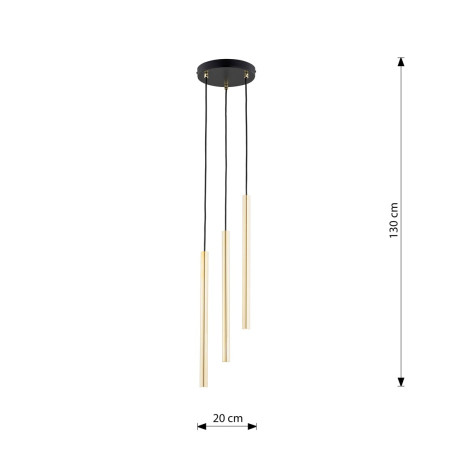 Lampa wisząca SELTER 3 PREMIUM GOLD  1332/3PREM EMIBIG
