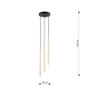 Lampa wisząca SELTER 3 PREMIUM GOLD  1332/3PREM EMIBIG