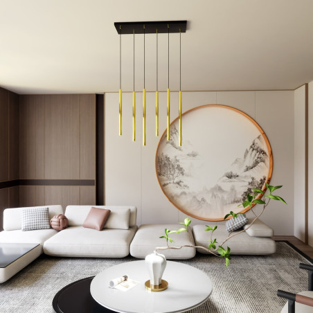 Lampa wisząca SELTER 6 GOLD 1332/6 EMIBIG