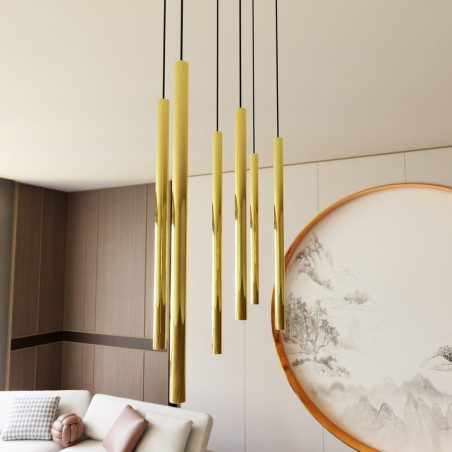 Lampa wisząca SELTER 6 GOLD 1332/6 EMIBIG