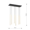 Lampa wisząca SELTER 6 GOLD 1332/6 EMIBIG