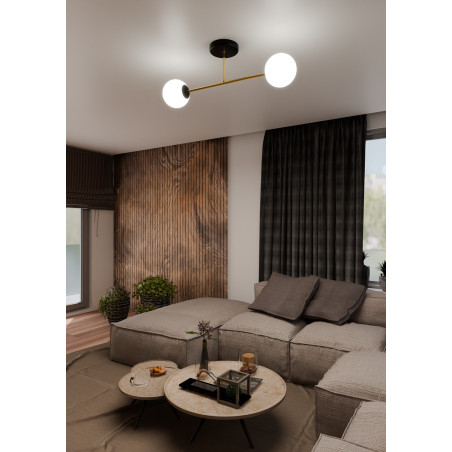 Lampa sufitowa  MAGNUM 2 BL OPAL 1233/2 EMIBIG