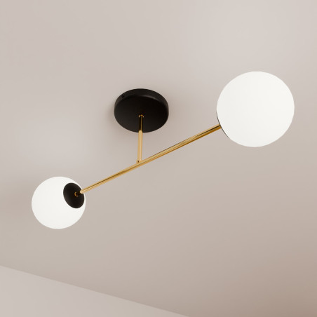 Lampa sufitowa  MAGNUM 2 BL OPAL 1233/2 EMIBIG