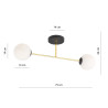 Lampa sufitowa  MAGNUM 2 BL OPAL 1233/2 EMIBIG