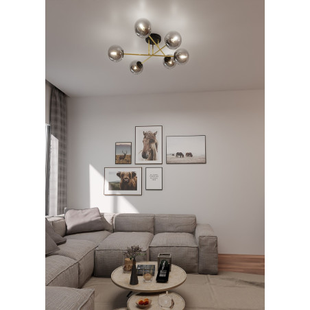 Lampa sufitowa  MAGNUM 6 BL GRAFIT 1269/6 EMIBIG