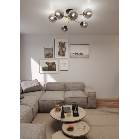 Lampa sufitowa  MAGNUM 6 BL GRAFIT 1269/6 EMIBIG
