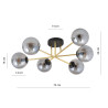 Lampa sufitowa  MAGNUM 6 BL GRAFIT 1269/6 EMIBIG